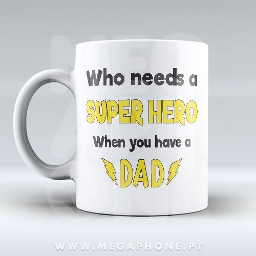 Super Hero? Dad! Caneca